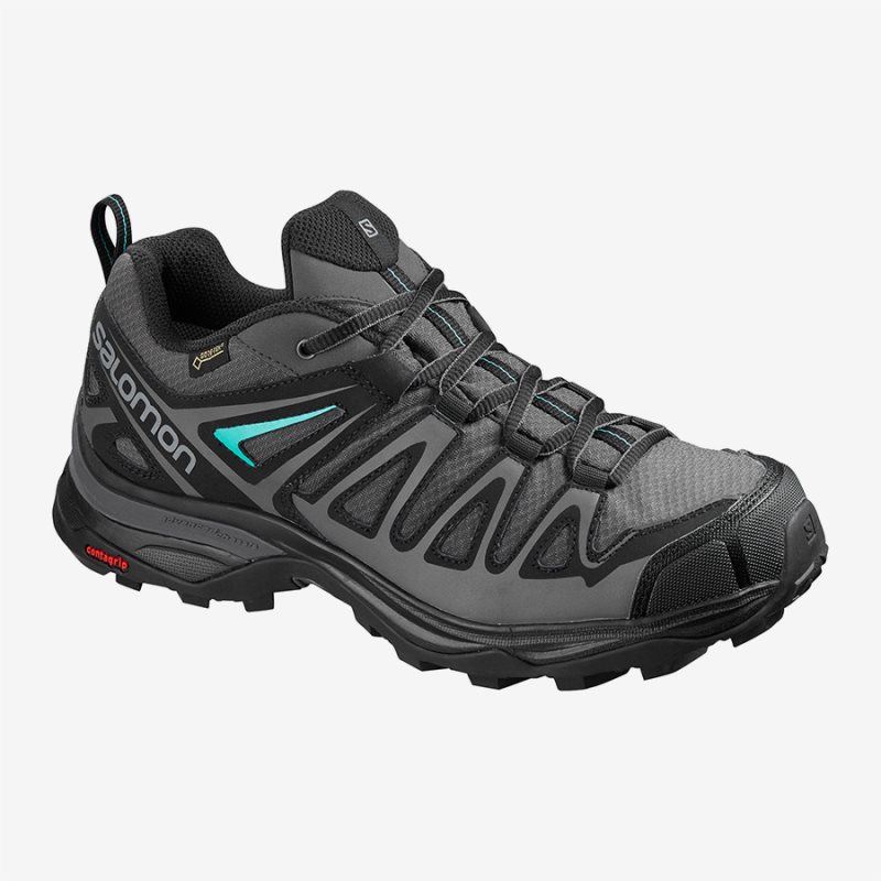 Salomon X ULTRA 3 PRIME GTX W Womens Hiking Shoes Grey UK TOAV